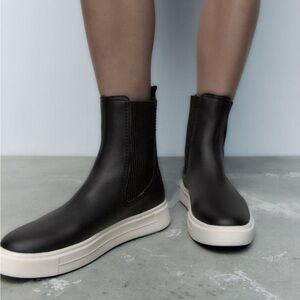 Zara Contrast High-Top Sneakers